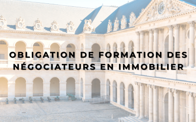 Obligation de formation des négociateurs en immobilier